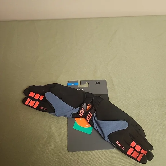 Adult Size Small Fox Racing Bomber LT Gloves Blue Steel - Picture 2 of 9